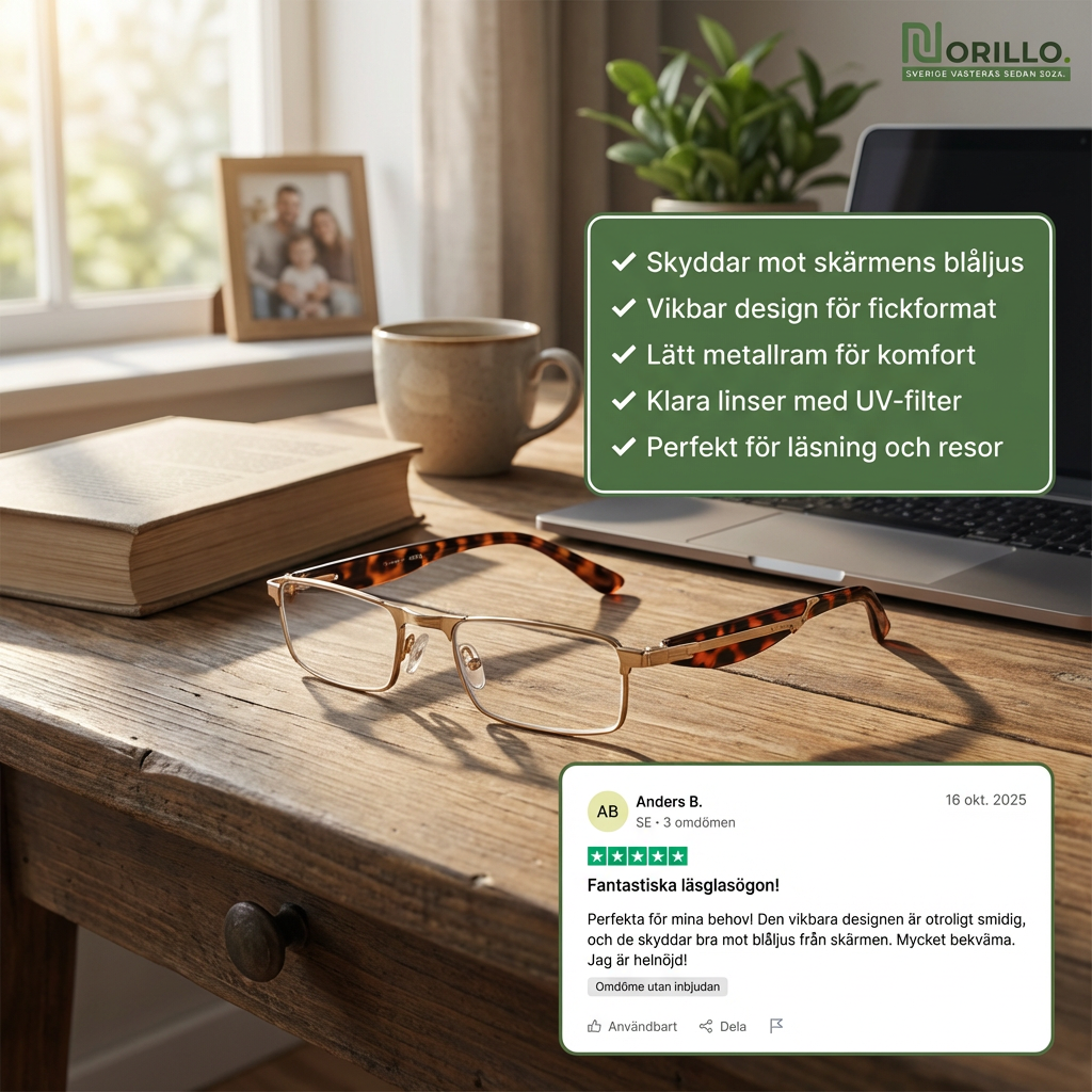 Norillo™ – Läsglasögon med blåljusfilter för mindre trötta ögon