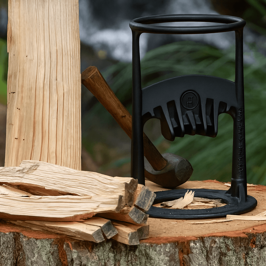 Norillo™ – Säker Vedklyv i Stål som Ger Perfekt Tändved Utan Yxa