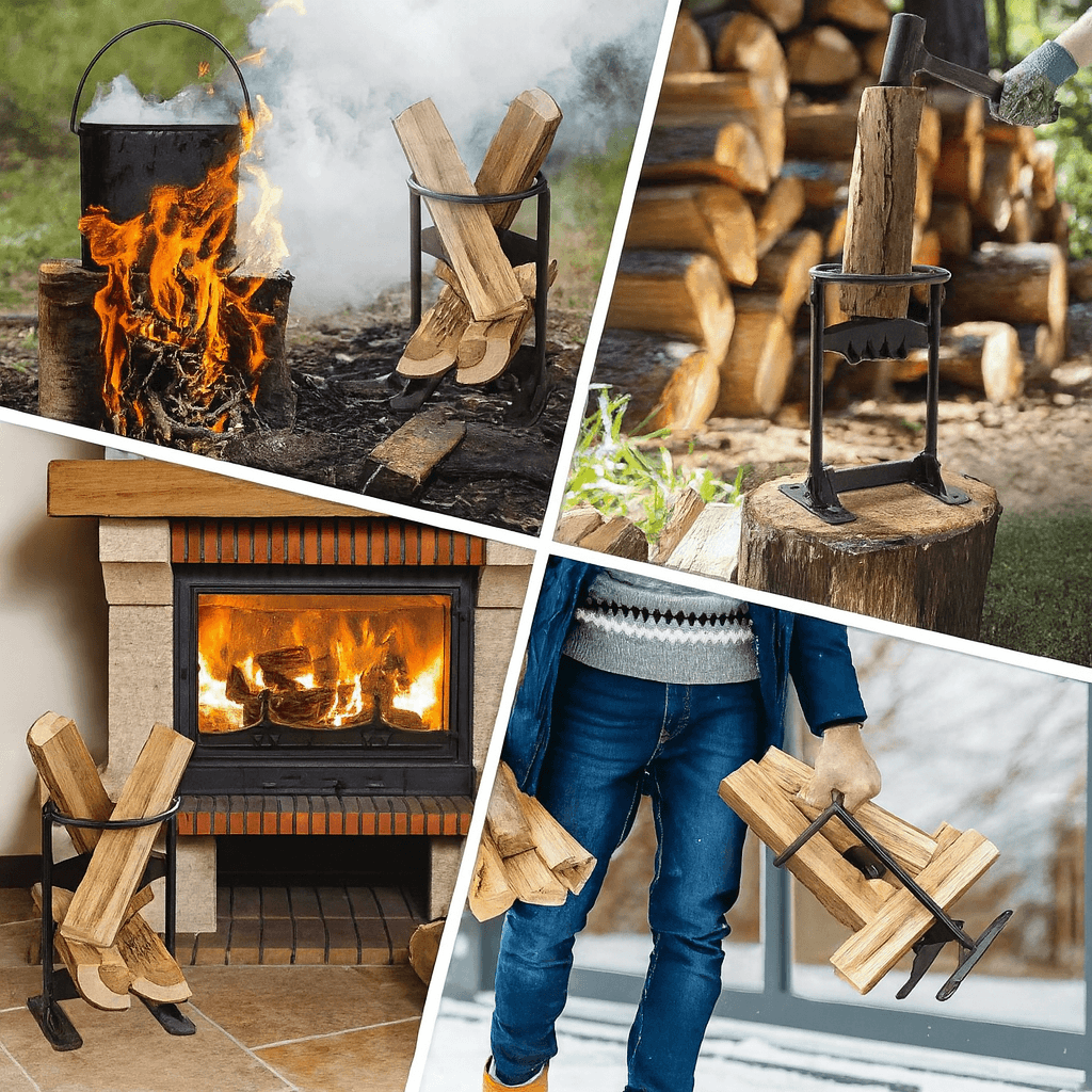 Norillo™ – Säker Vedklyv i Stål som Ger Perfekt Tändved Utan Yxa