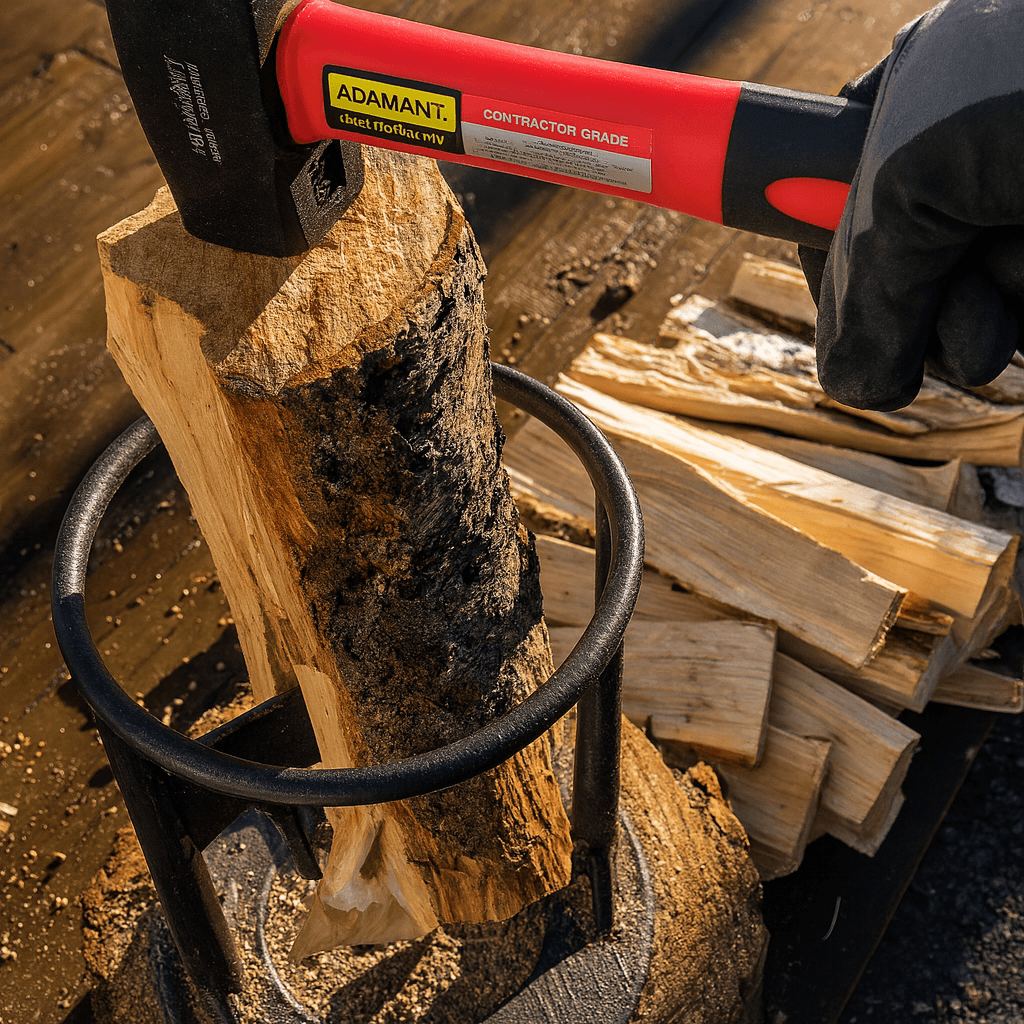 Norillo™ – Säker Vedklyv i Stål som Ger Perfekt Tändved Utan Yxa