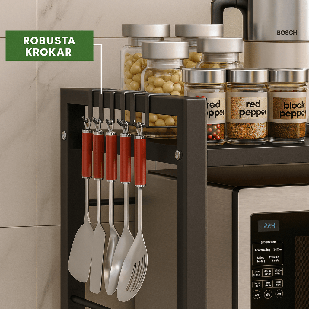 Norillo™ – Justerbart mikrovågsställ som frigör köksyta