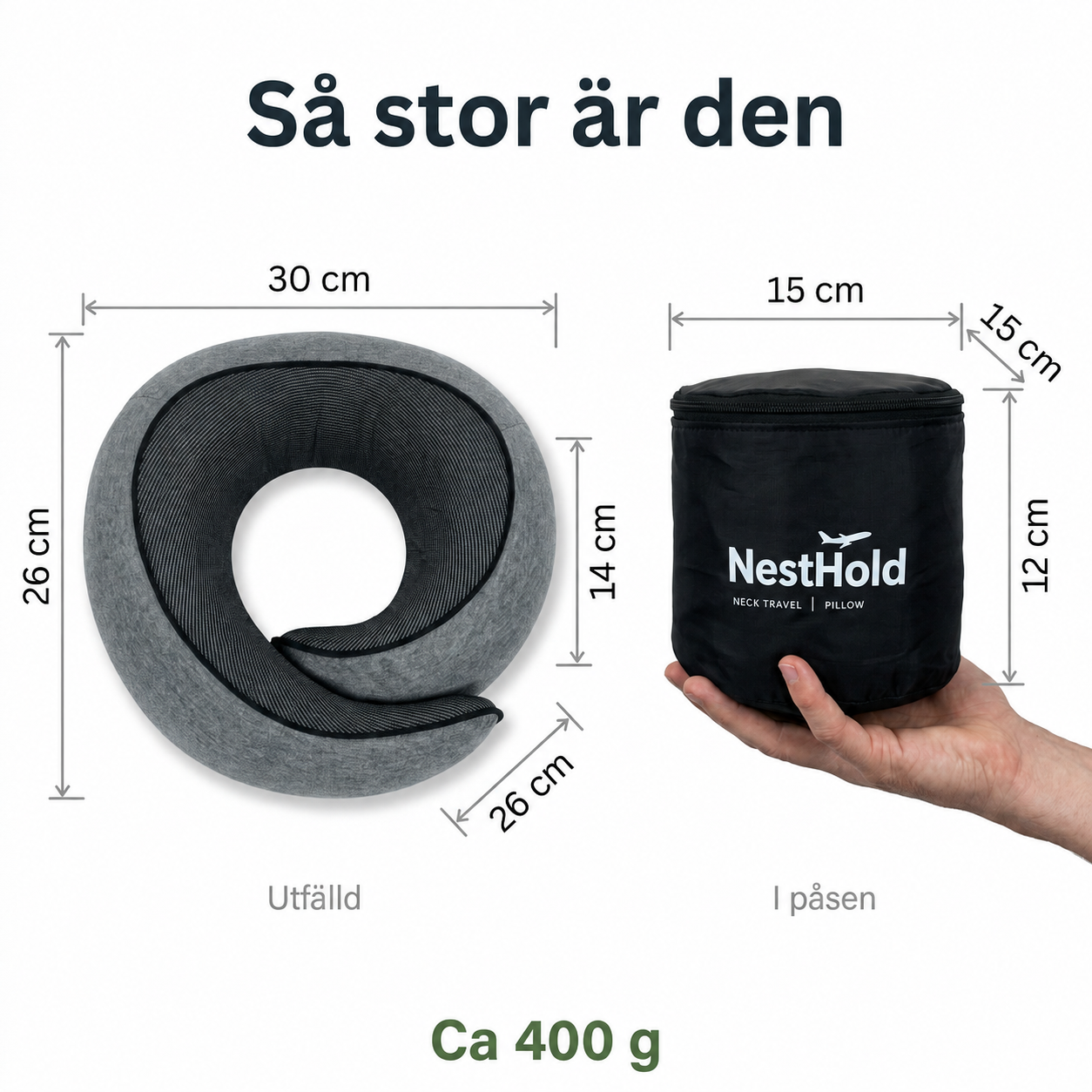 Norillo® – NestHold – Resekudde med hakstöd som stöttar när du somnar