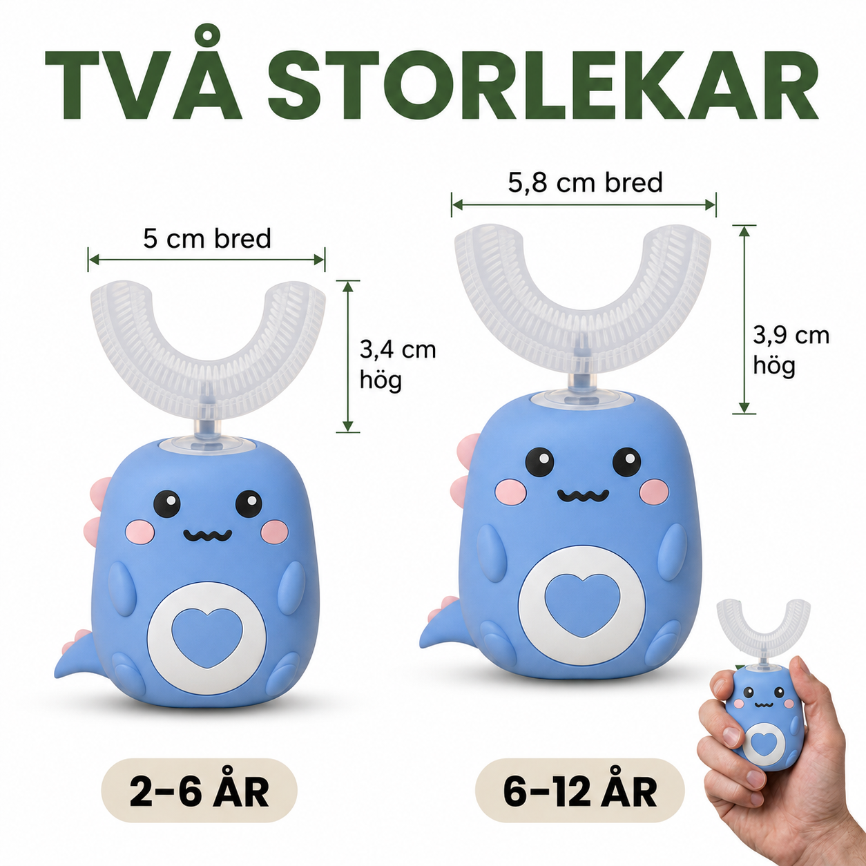 Norillo® – RoarWave – Barntandborste 3–8 år för lugnare kvällar