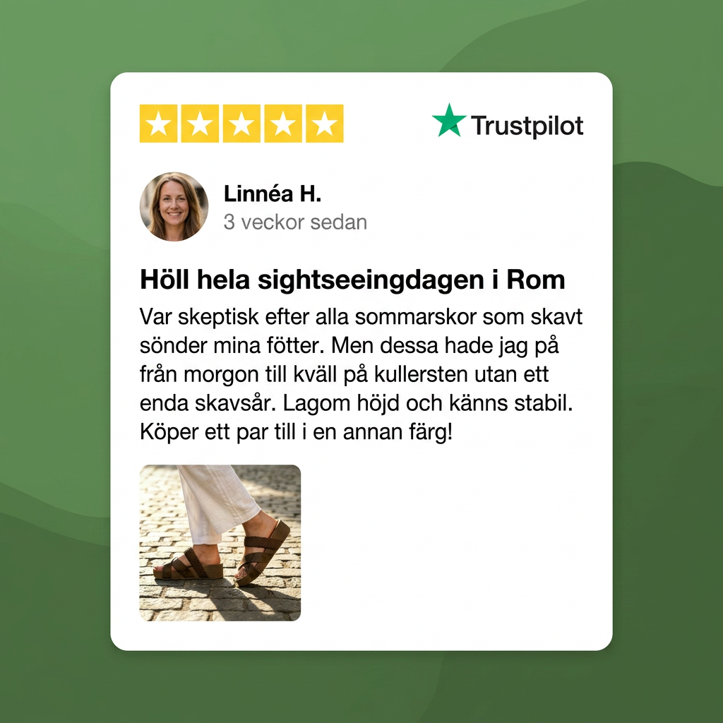 Norillo® – SummerEase – Kilklackssandal med dubbla remmar för långa sommardagar