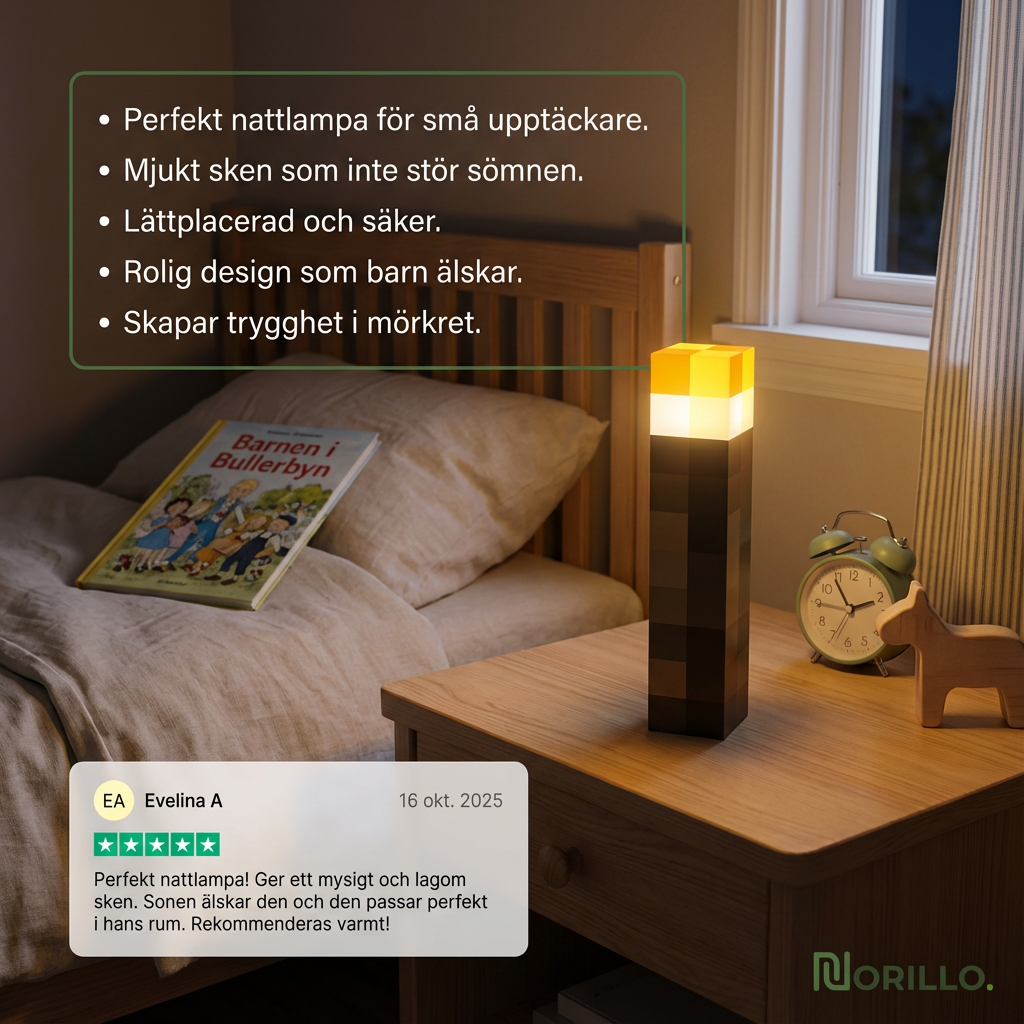 Norillo™ – Pixel-fackla som förvandlar rummet till en spelvärld