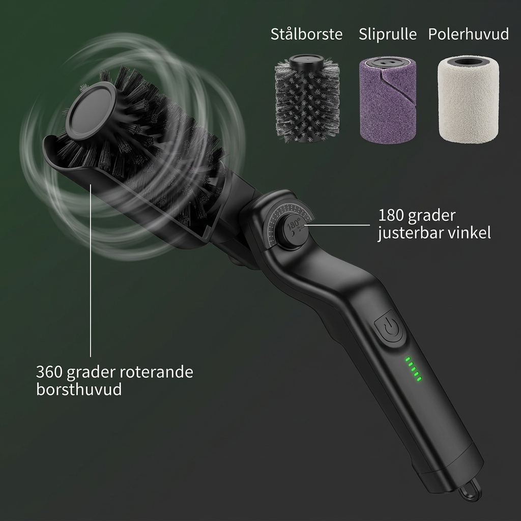 Norillo™ – Originella GrillFix – Elektrisk borste som gör gallret skinande