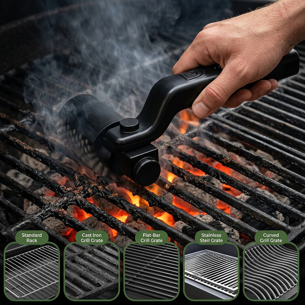 Norillo™ – Originella GrillFix – Elektrisk borste som gör gallret skinande