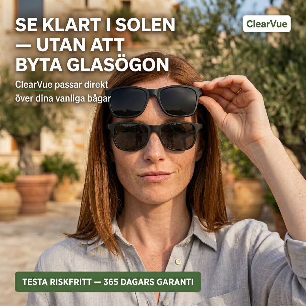 ClearVue – Skarp sikt i solen över dina vanliga glasögon