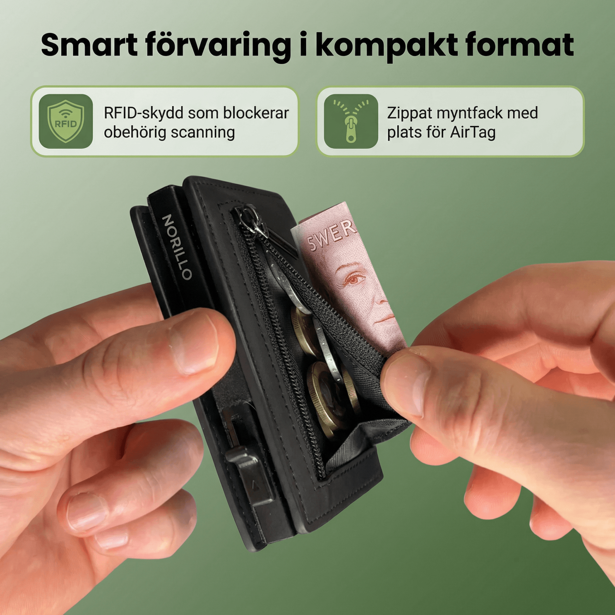 Norillo™ CardShield 3.0 – Slim plånbok med RFID-skydd