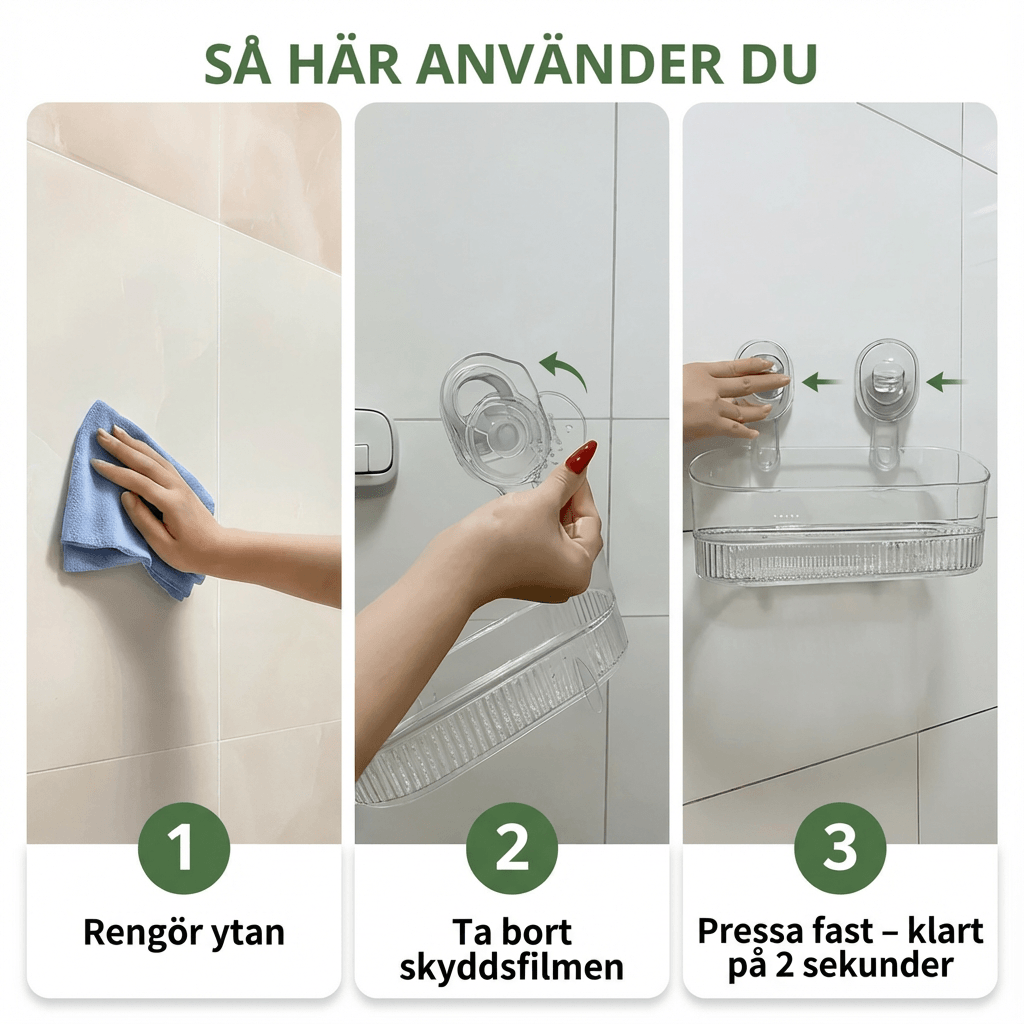 Norillo™ – Självhäftande Vägghylla utan Borrning för Kök & Badrum