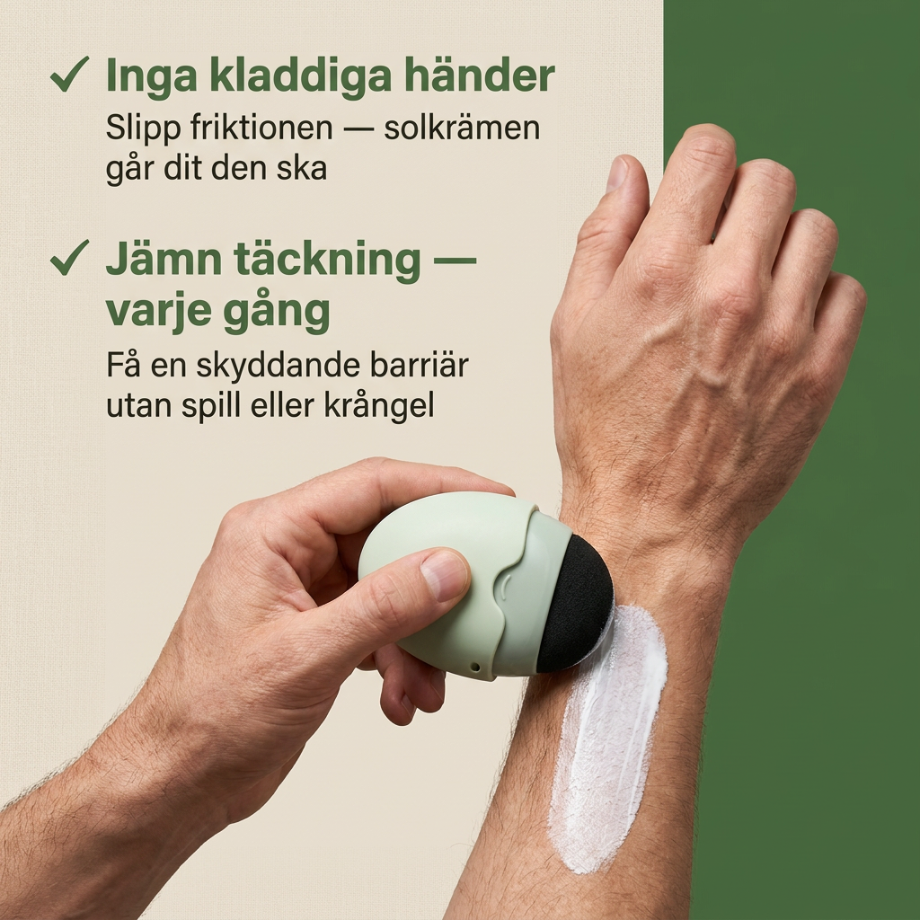 Norillo™ – Kladdfri solkrämsapplikator som sparar kräm och ger jämnt skydd