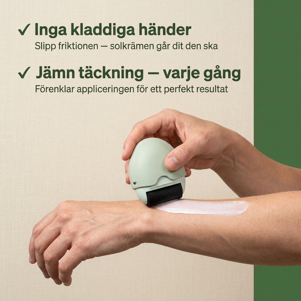 Norillo™ – Kladdfri solkrämsapplikator som sparar kräm och ger jämnt skydd