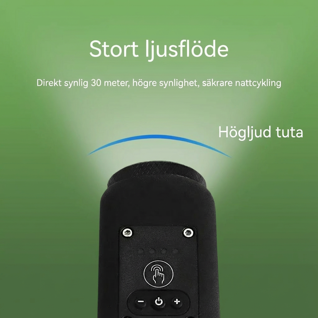 Norillo™ – 110 dB cykeltuta med långräckviddande framljus för nattkörning