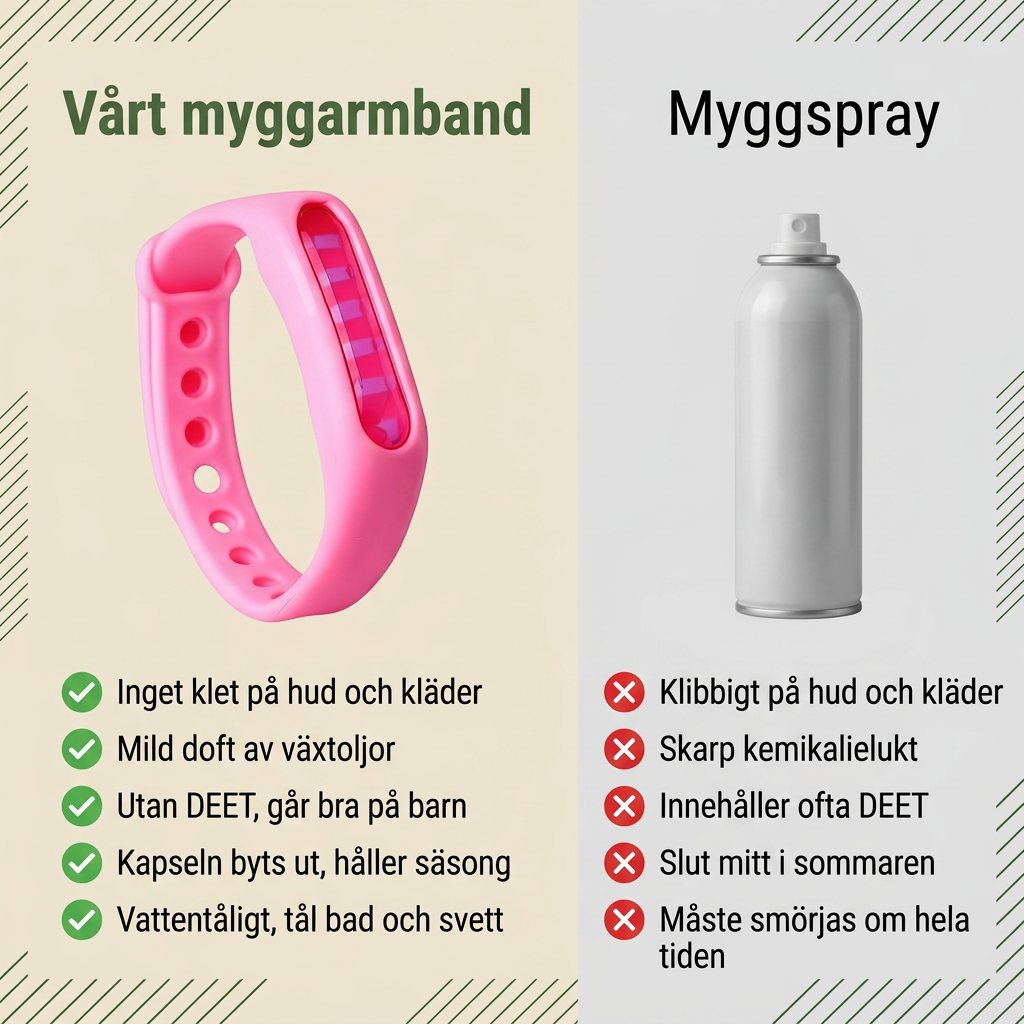 Norillo® – BiteShield – Myggarmband med naturliga oljor, laddningsbart