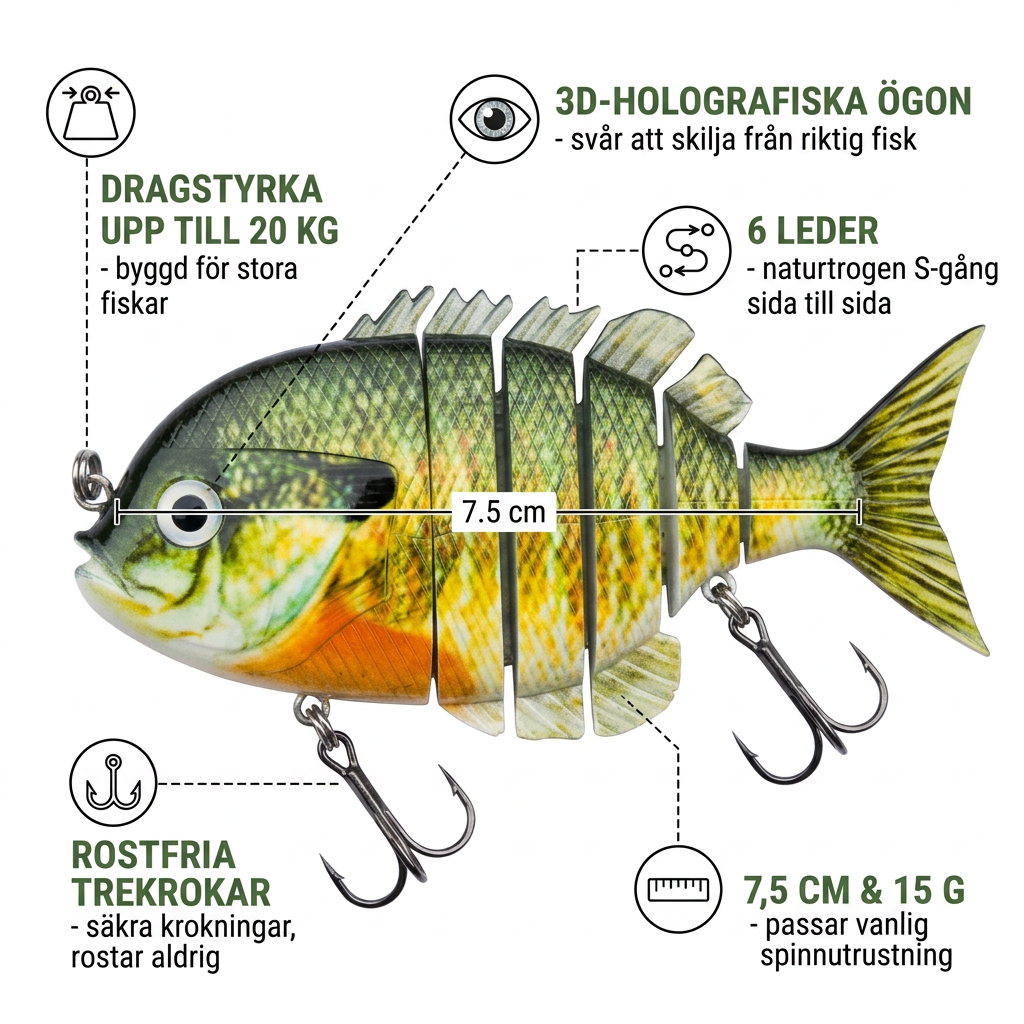 Norillo® – SwimStrike – Ledat fiskedrag som lockar rovfisk med naturlig gång