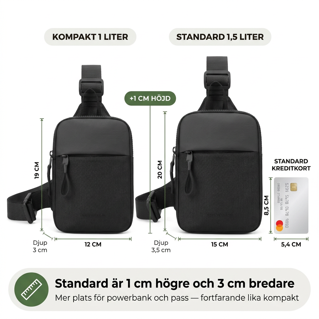 Norillo® – SlimCross – Kompakt crossbody som ersätter fulla fickor