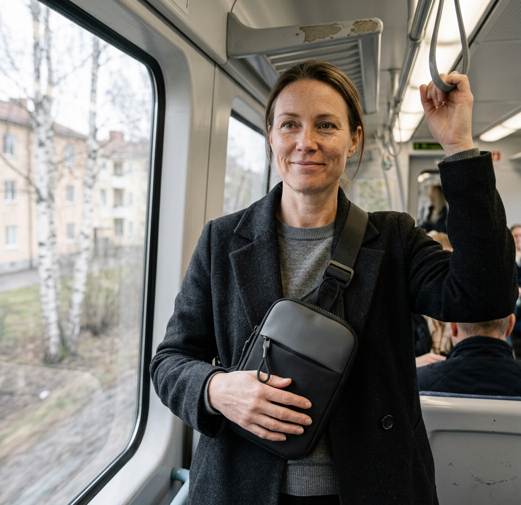 Norillo® – SlimCross – Kompakt crossbody som ersätter fulla fickor