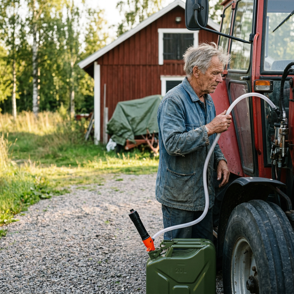 Norillo® – TankFlow – Pumpa bränsle från dunk utan lyft och spill