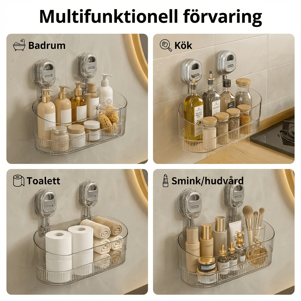 Norillo™ – Självhäftande Vägghylla utan Borrning för Kök & Badrum