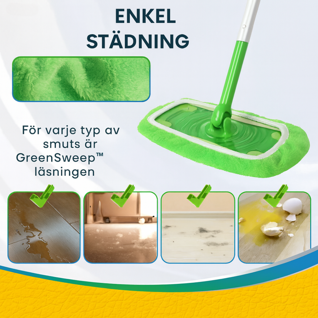 GreenSweep™ – Återanvändbar mopp för Swiffer | 2+2 GRATIS