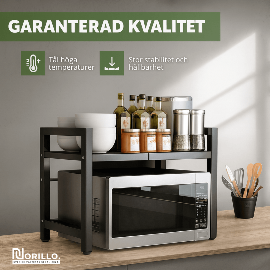 Norillo™ – Justerbart mikrovågsställ som frigör köksyta