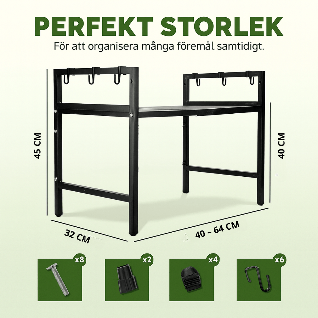 Norillo™ – Justerbart mikrovågsställ som frigör köksyta