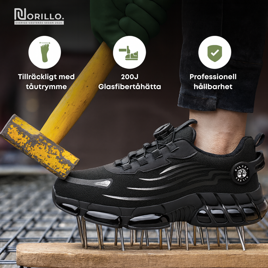 Norillo™ – ArmorFlex S3 Air – Ultralätta skyddsskor med stålhätta & vridspänne
