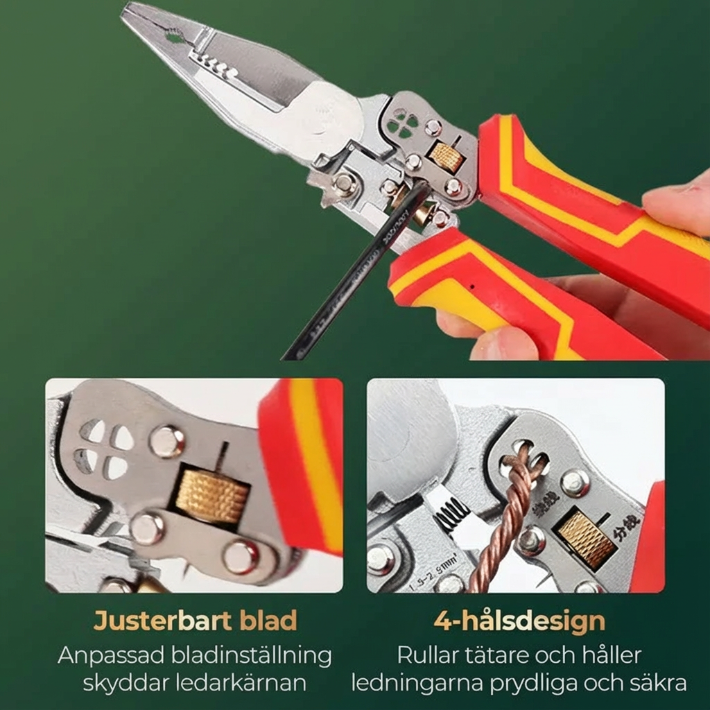 Norillo™ – 8-i-1 avmantlingstång för snabb kapning & kabelarbete