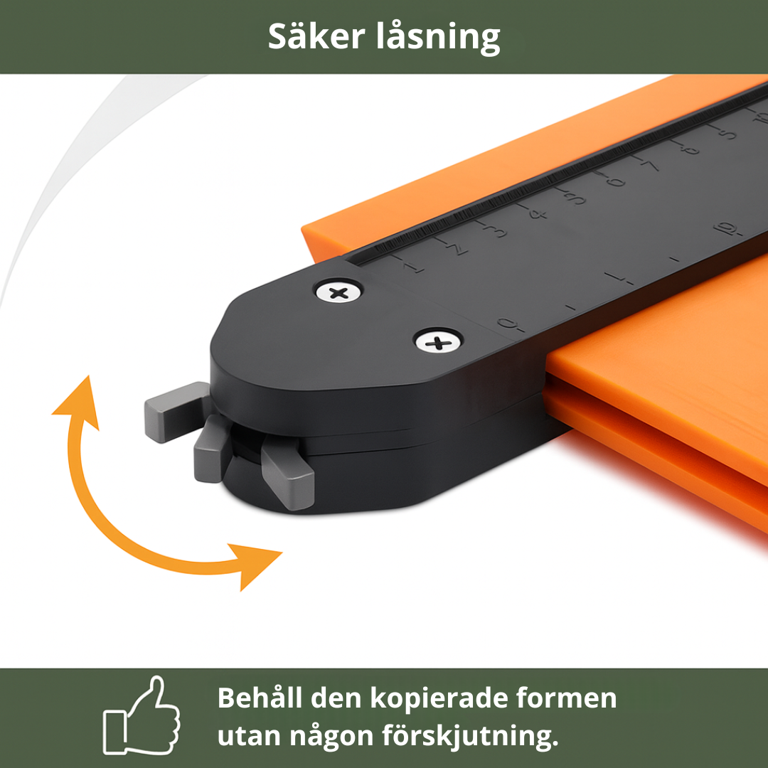 Norillo™ – Konturmätare 25 cm med lås för perfekta snitt
