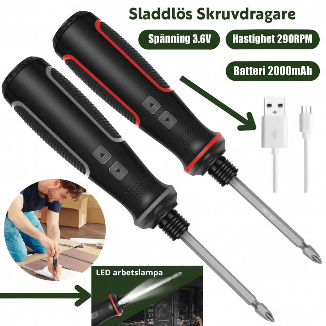 Norillo™ – Kraftfull 2-i-1 Elektrisk & Manuell Skruvmejsel