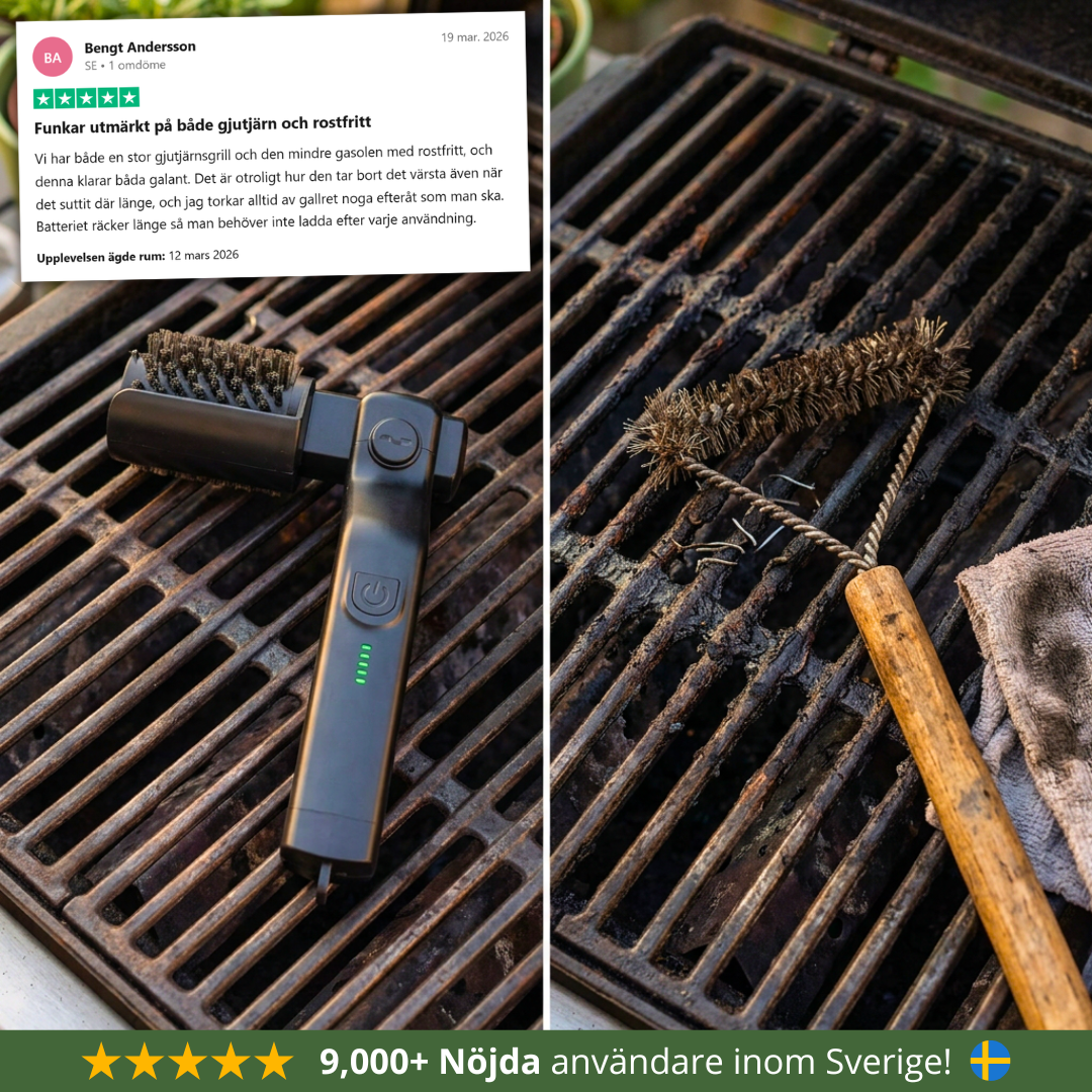 Norillo™ – Originella GrillFix – Elektrisk borste som gör gallret skinande