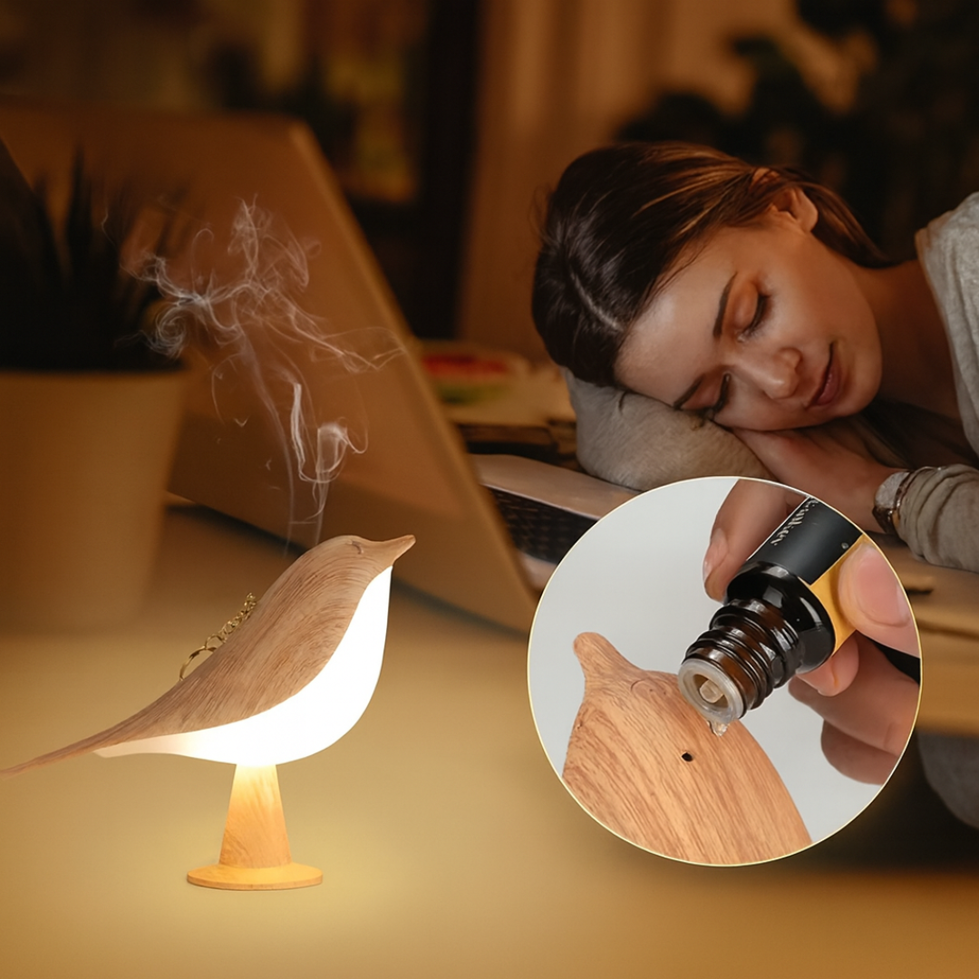 Norillo™ – Nattlampa i Fågeldesign med Doft & Justerbart Ljus