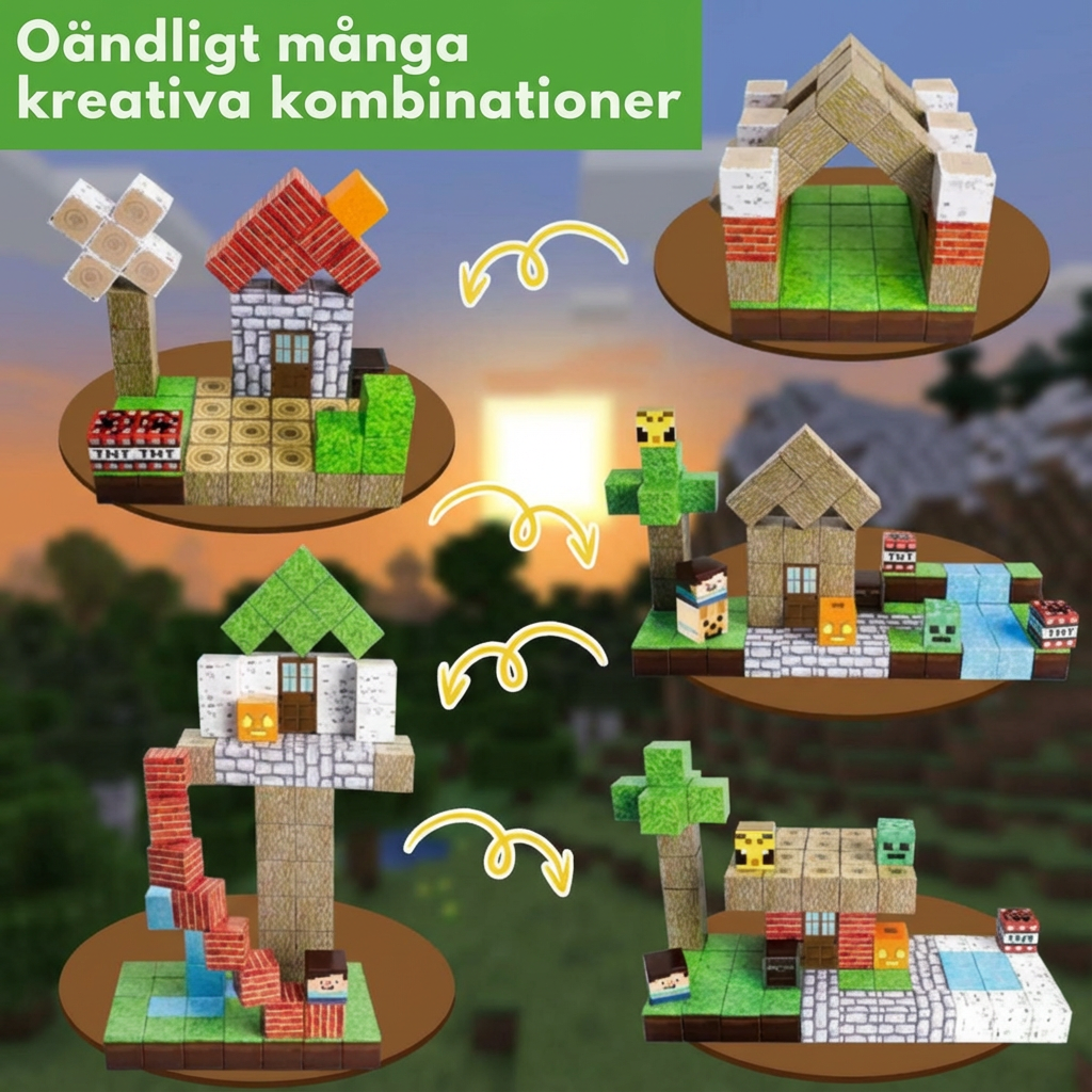 Norillo™ – Pixel Blocks magnetiska byggblock som låter barn skapa sin egen värld