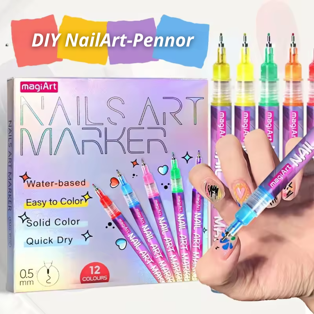 Norillo™ – Färgstarka NailArt-Pennor för Detaljerad Nageldesign