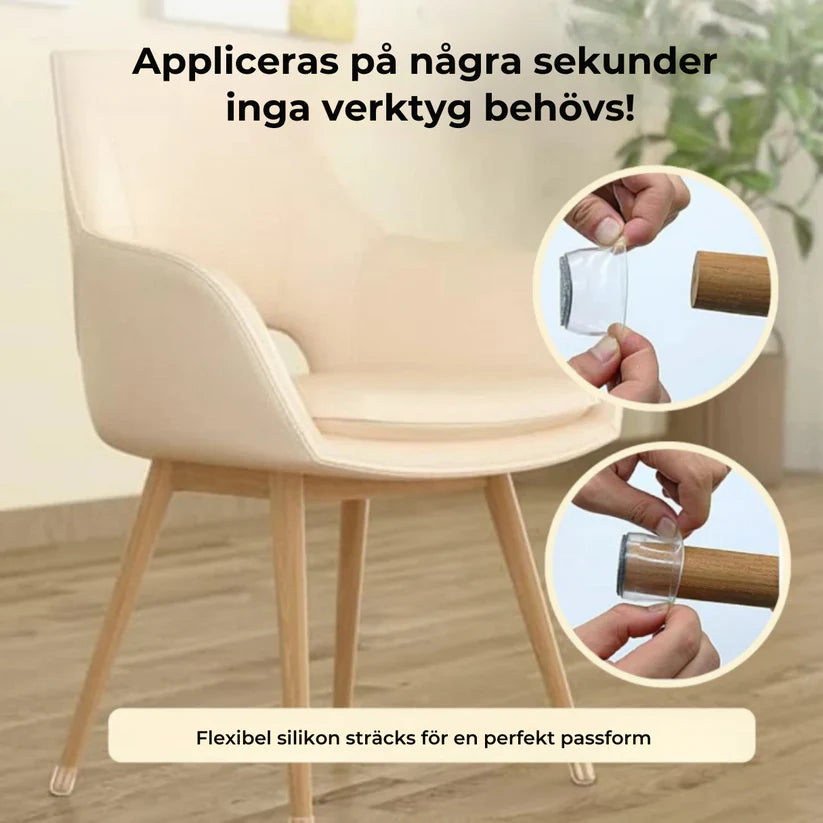 Norillo™ – Transparenta stolöverdrag som bevarar golvet och dämpar ljud