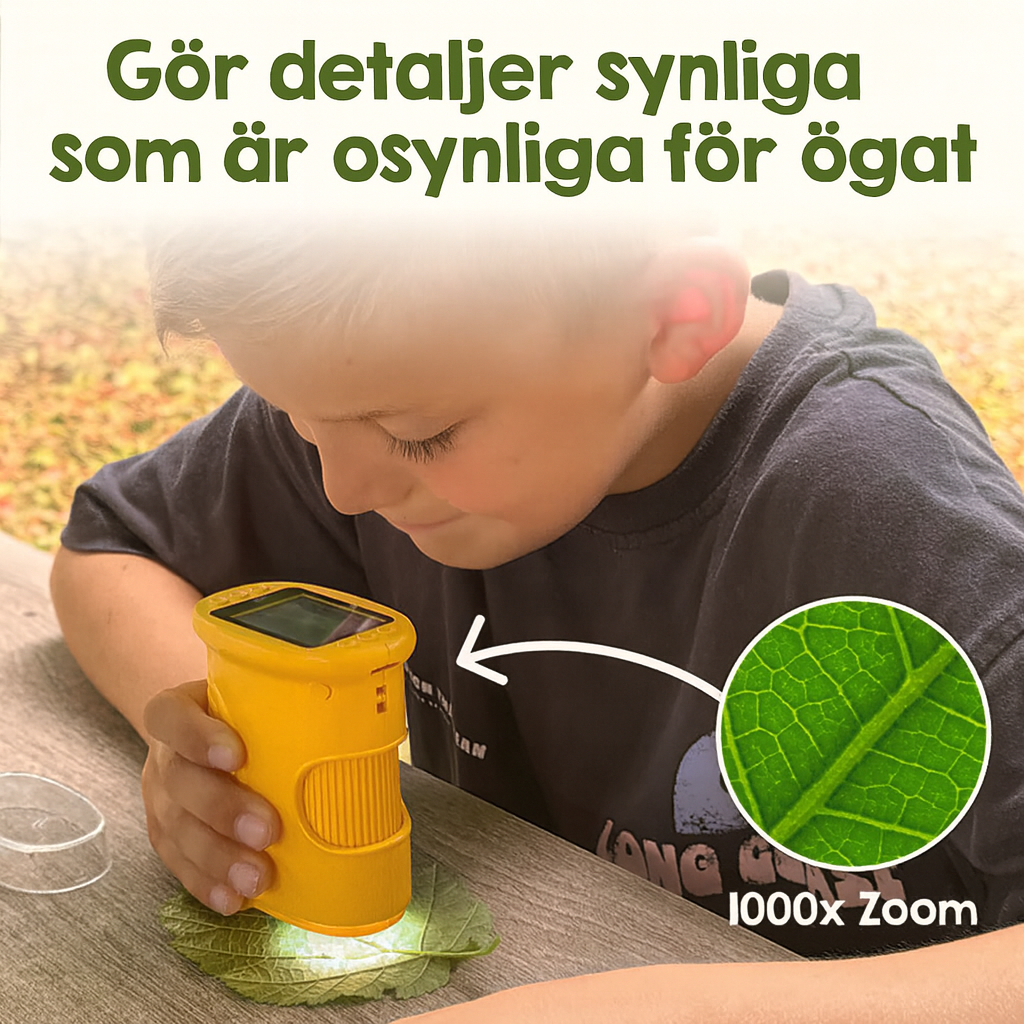 Norillo™ – Barnmikroskop med 1000x zoom & fotofunktion