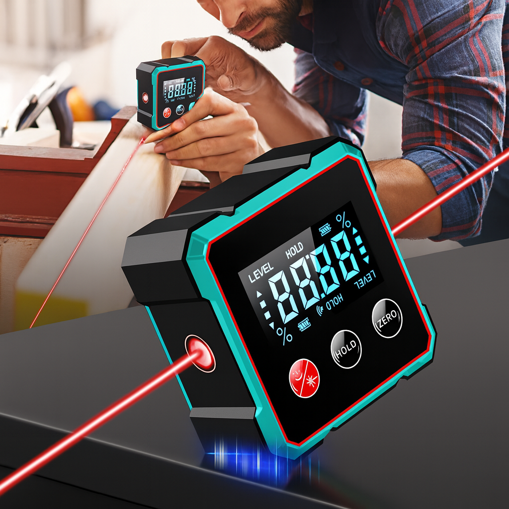 Norillo™ – 2-i-1 Digital Vinkelmätare och Laser Vattenpass