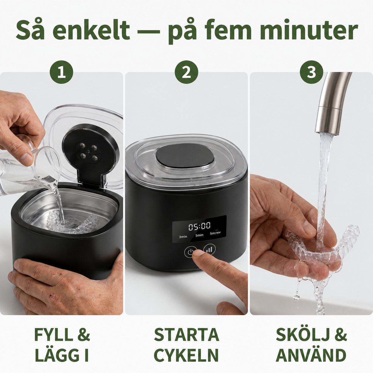 Norillo® – FreshSoak – Ultraljudsrengöring för tandskena på 5 min