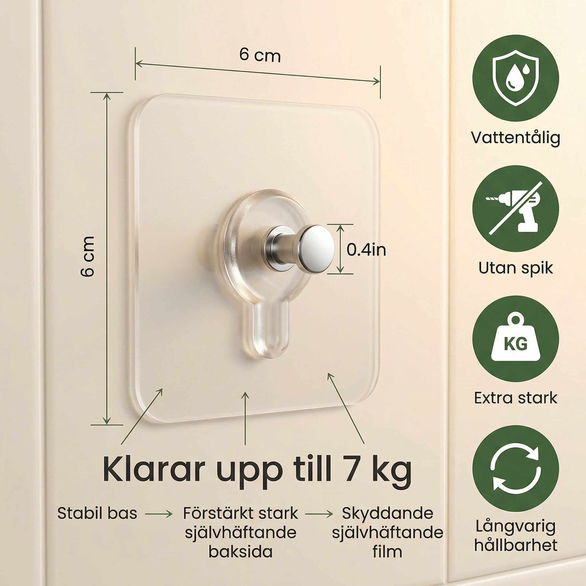 Norillo™ – Väggkrokar med patenterat grepp – inga hål, inga märken