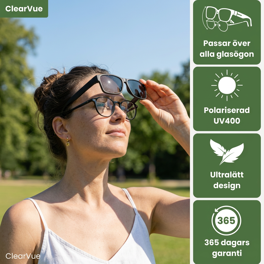 ClearVue – Skarp sikt i solen över dina vanliga glasögon