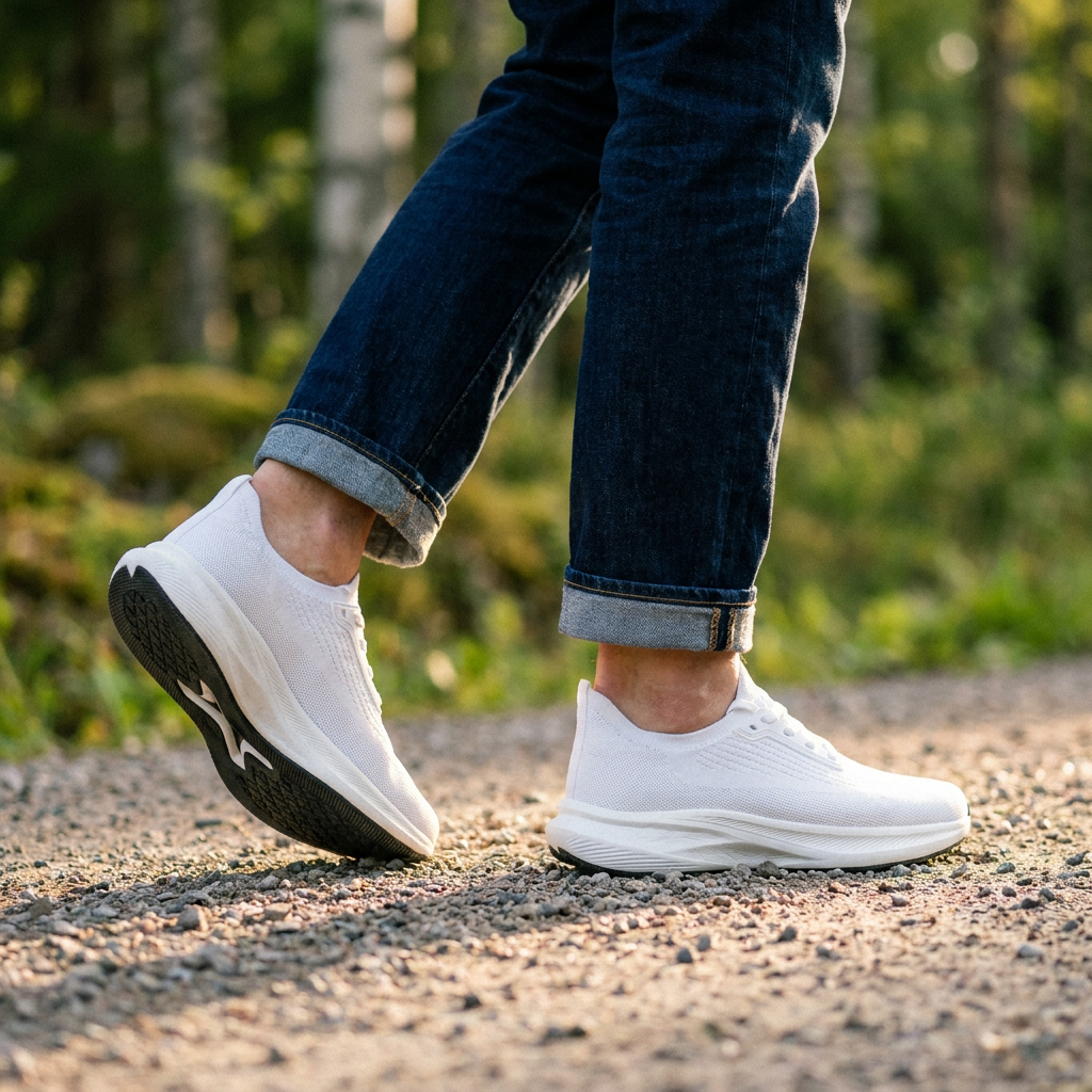 Stigré™ – Hallux-vänliga sneakers du kliver i utan att böja dig