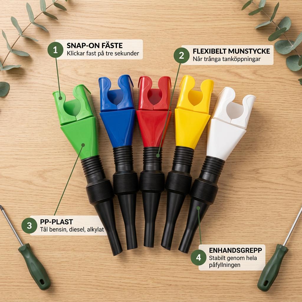 Norillo™ – DropStop – Tanktratt som klickar fast och aldrig spiller