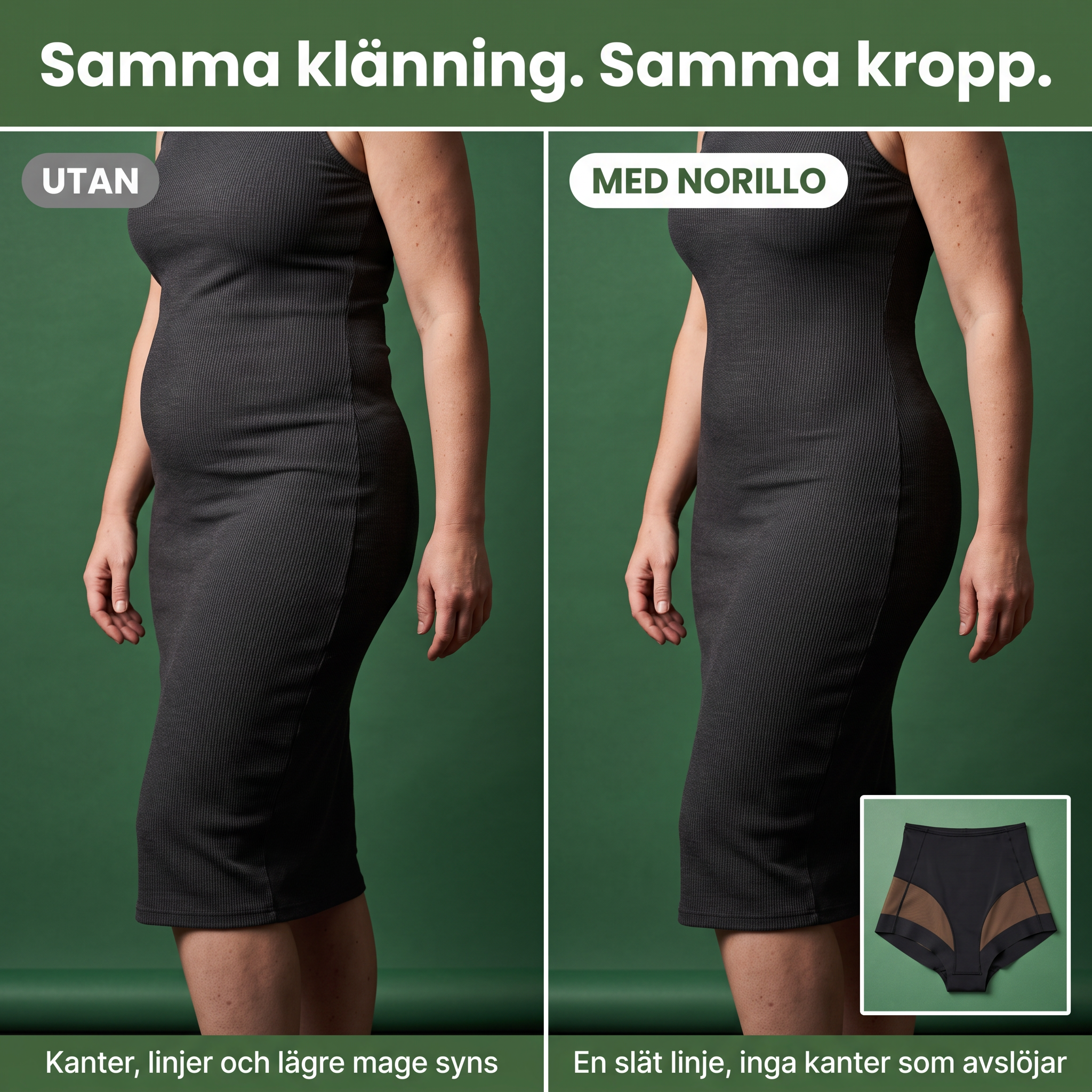 Norillo® – Högmidjad shapingtrosa som ger platt mage och lyft rumpa