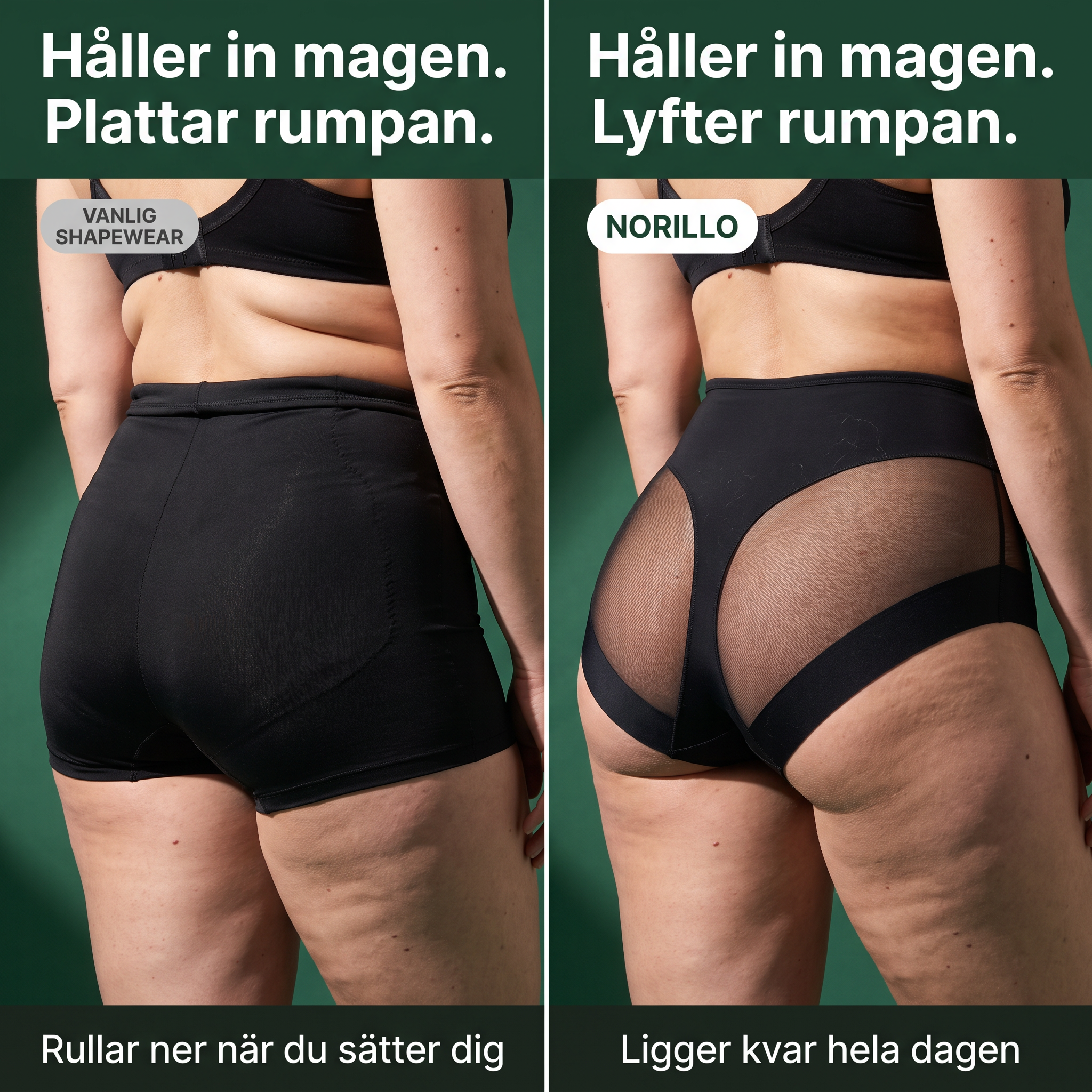 Norillo® – Högmidjad shapingtrosa som ger platt mage och lyft rumpa