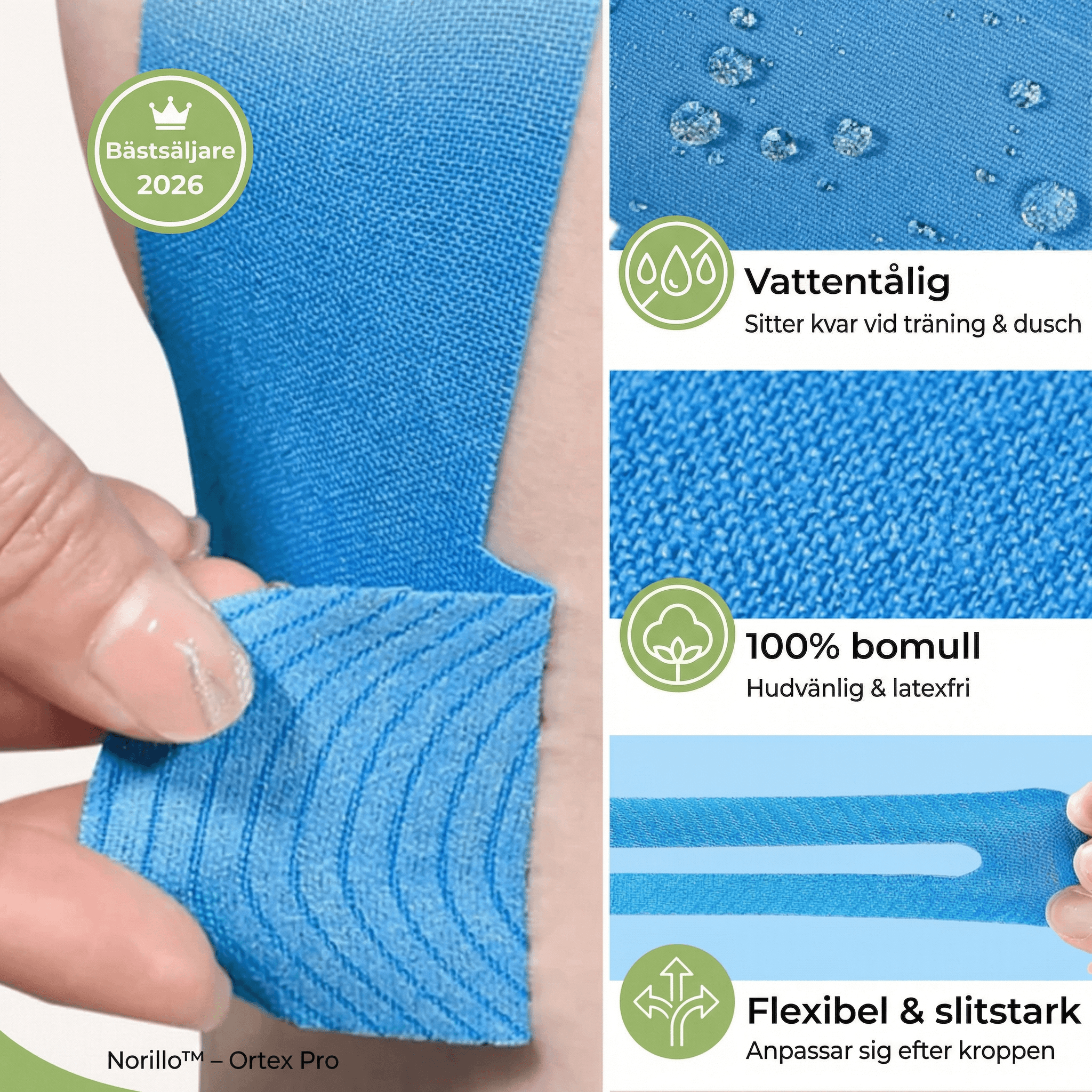 Norillo™ – Ortex original pro –  förskuren knätejp