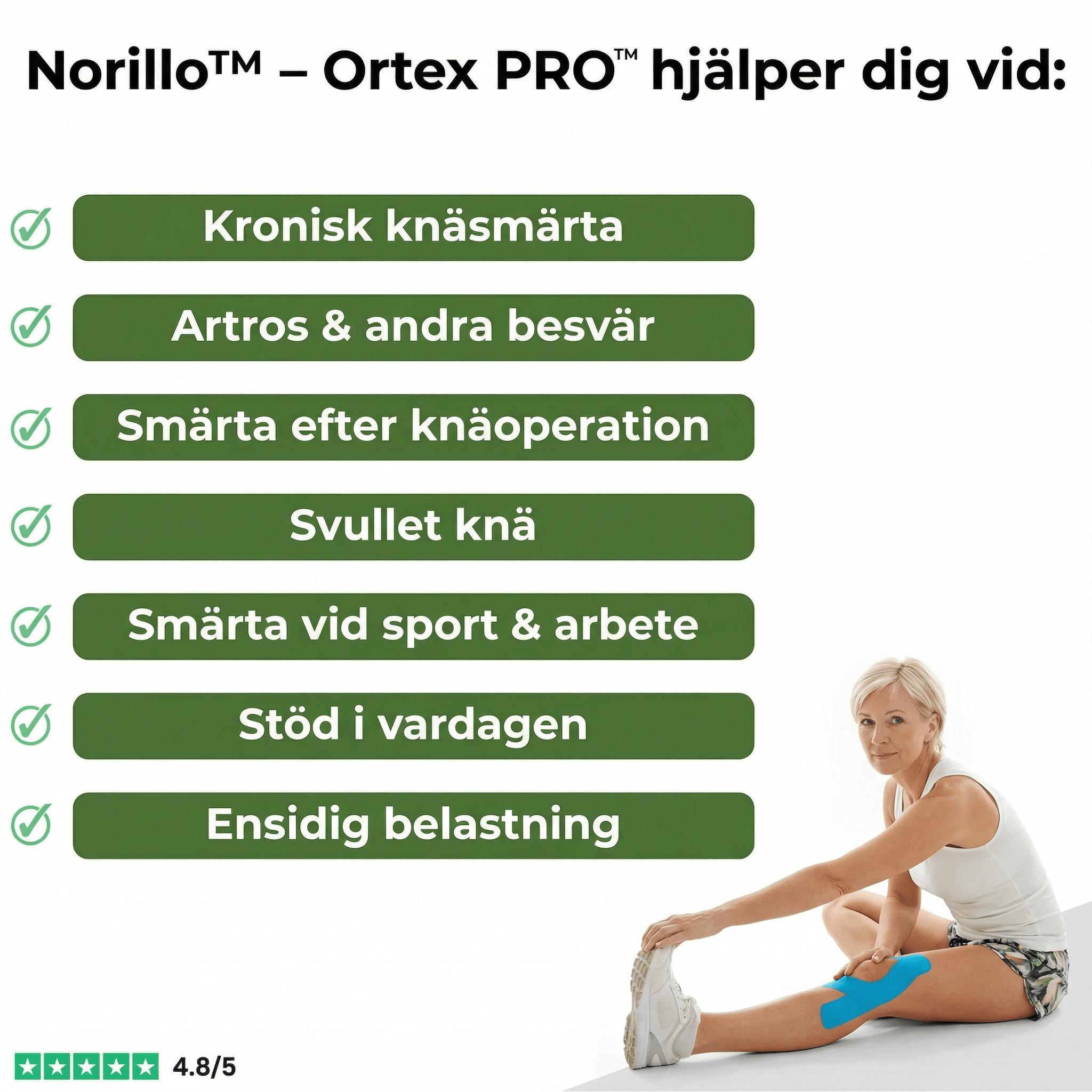 Norillo™ – Ortex original pro –  förskuren knätejp