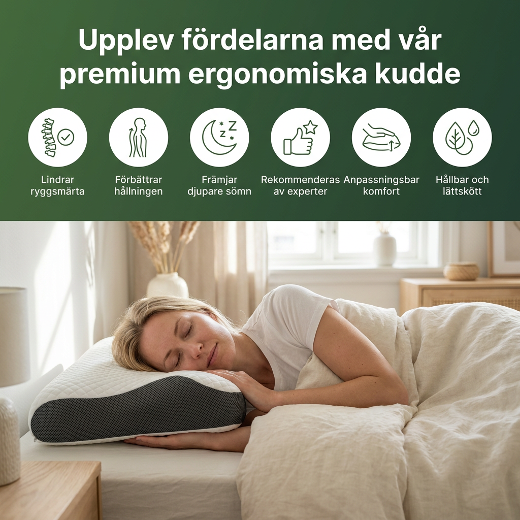 Norillo™ – Ergonomisk Nackkudde som Lindrar Nack- & Ryggsmärta