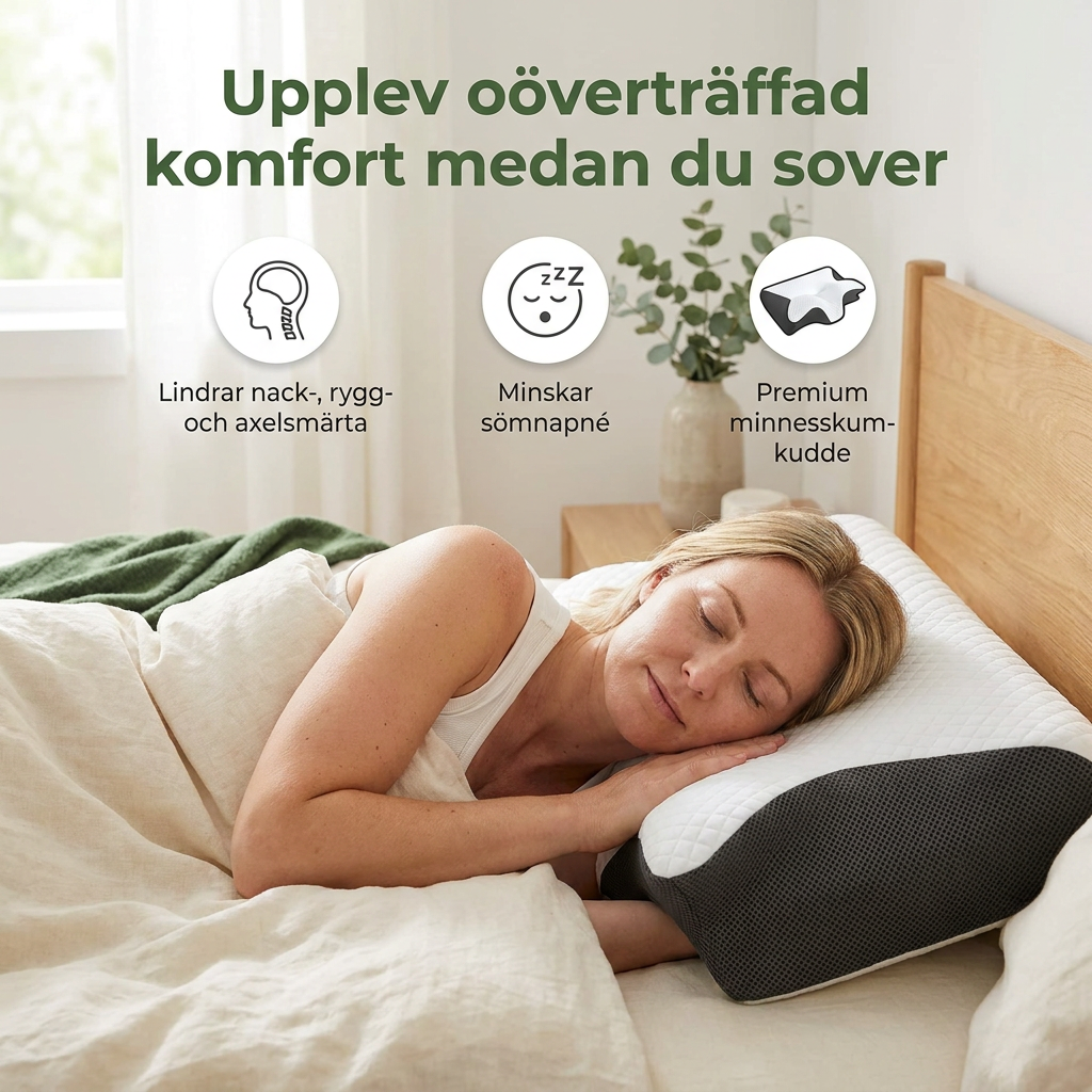 Norillo™ – Ergonomisk Nackkudde som Lindrar Nack- & Ryggsmärta