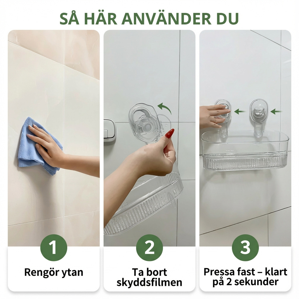 Norillo™ – Självhäftande Vägg­hylla utan Borrning för Kök & Badrum