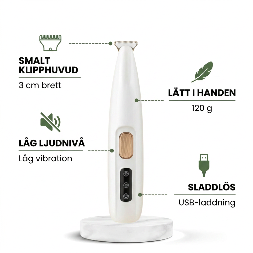 Norillo® – CalmClip – Skonsam trimmer för tassar, bakdel & små tovor